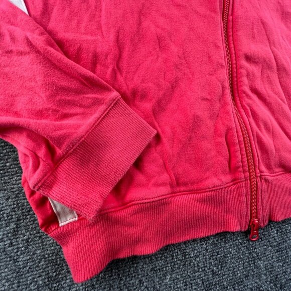 VTG Nike Silver Tag Girls Pink Full Zip Hoodie XL 16-18 Long Sleeve White Accent - Picture 8 of 11